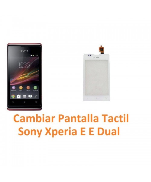 Cambiar Pantalla Táctil Sony Xperia E C1504 C1505 E Dual C1604 C1605 - Imagen 1