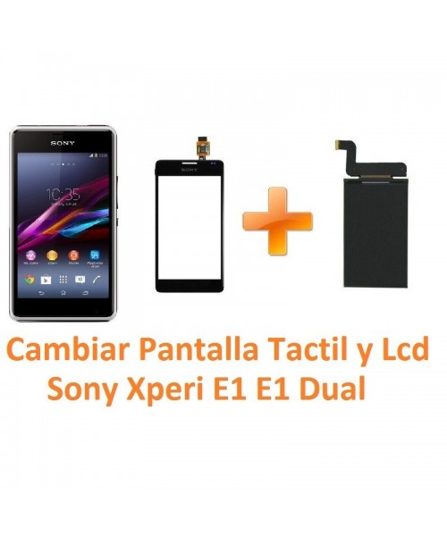 Cambiar Pantalla Táctil y Lcd Sony Xperia E1 E1 Dual D2004 D2005 D2104 D2105 - Imagen 1