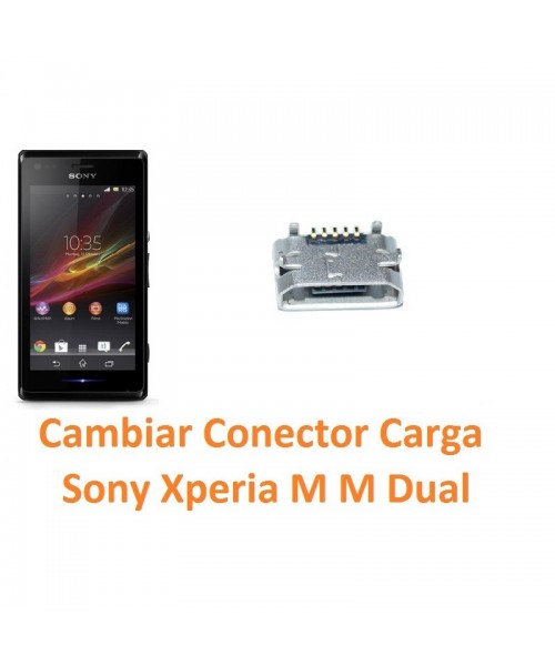 Cambiar Conector Carga Sony Xperia M M Dual C1904 C1905 C2004 C2005 - Imagen 1