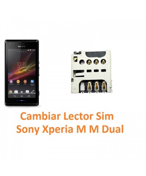 Cambiar Lector Tarjeta Sim Sony Xperia M M Dual C1904 C1905 C2004 C2005 - Imagen 1