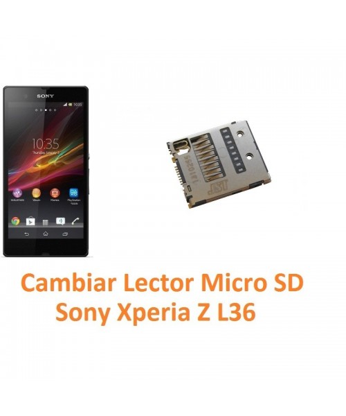 Cambiar Lector Micro SD Sony Xperia Z L36H C6602 C6603 - Imagen 1