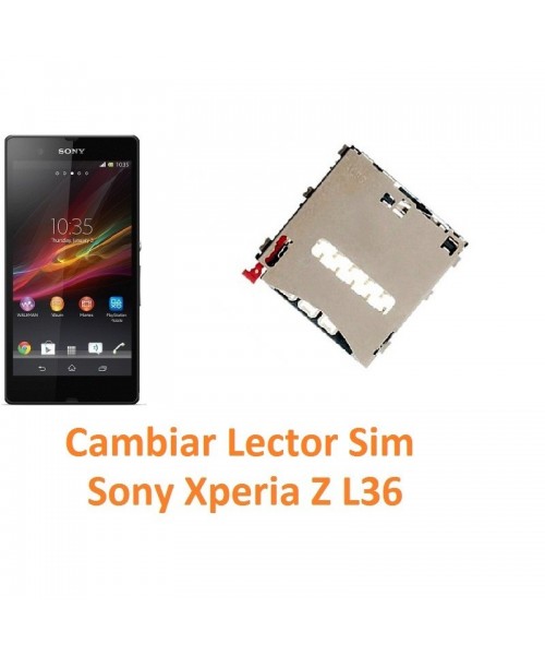 Cambiar Lector Tarjeta Sim Sony Xperia Z L36H C6602 C6603 - Imagen 1