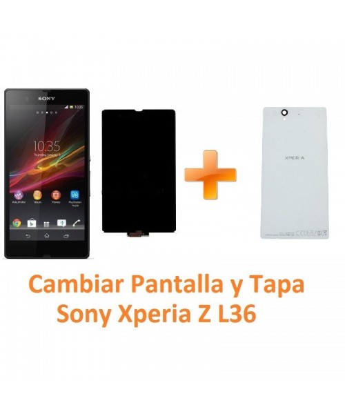 Cambiar Pantalla Completa y Tapa Trasera Sony Xperia Z L36H C6602 C6603 - Imagen 1