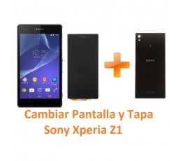 Cambiar Pantalla Completa y Tapa Trasera  Sony Xperia Z1 L39H L39T C6902 C6903 C6906 C6916 C6943 - Imagen 1