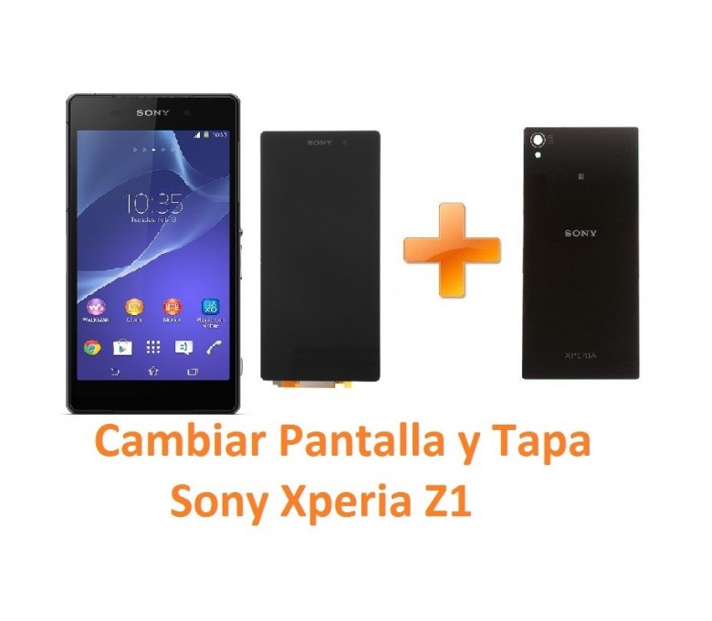 Cambiar Pantalla Completa y Tapa Trasera Sony Xperia Z1 L39H L39T C6902 C6903  C6906 C6916 C6943