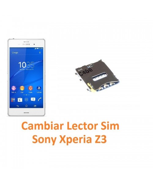 Cambiar Lector Tarjeta Sim Sony Xperia Z3 L55T D6603 D6643 D6653 - Imagen 1