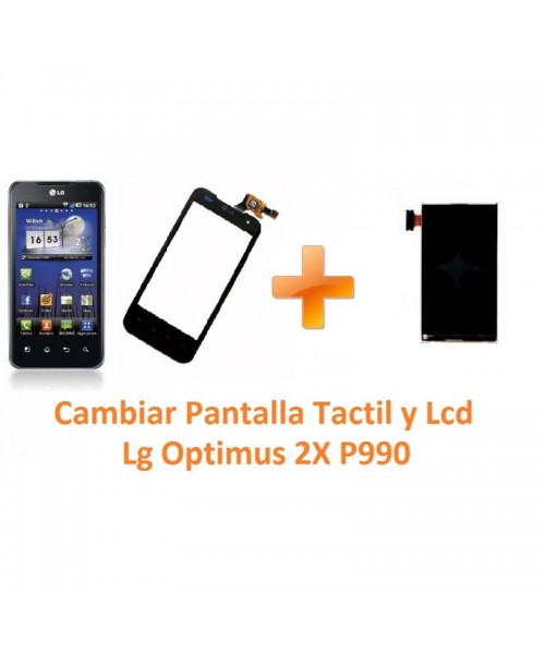 Cambiar Pantalla Táctil y Lcd Lg Optimus 2X P990 - Imagen 1