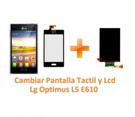 Cambiar Pantalla Tactil y Lcd Lg Optimus L5 E610 - Imagen 1