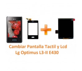 Cambiar Pantalla Táctil y Lcd Lg Optimus L3-II E430 - Imagen 1