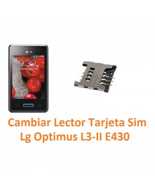 Cambiar Lector Tarjeta Sim Lg Optimus L3-II E430 - Imagen 1