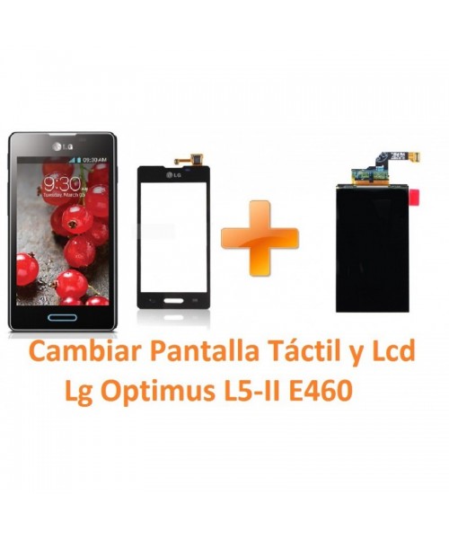 Cambiar Pantalla Táctil y Lcd Lg Optimus L5-II E460 - Imagen 1