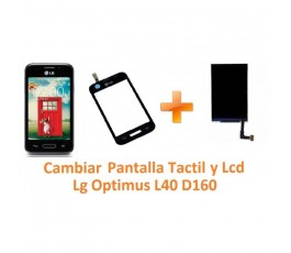 Cambiar Pantalla Táctil y Lcd Lg Optimus L40 D160 - Imagen 1