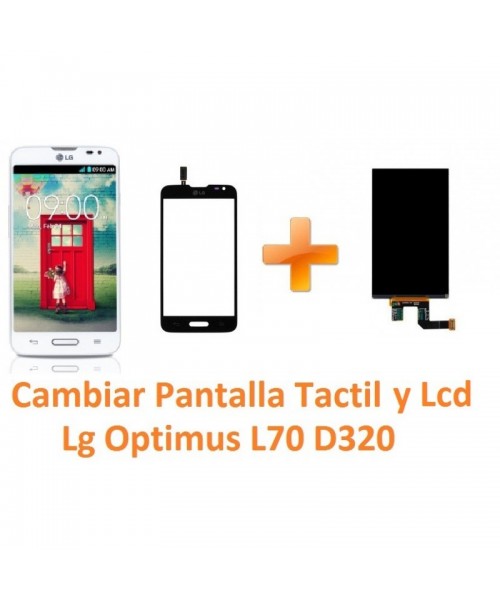Cambiar Pantalla Táctil y Lcd Lg Optimus L70 D320 - Imagen 1