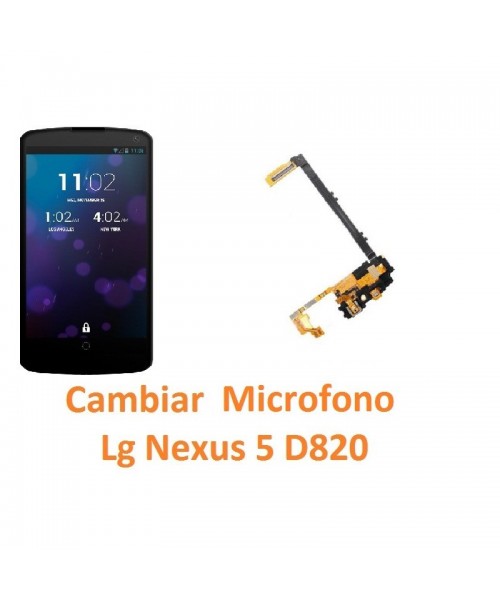 Cambiar Micrófono Lg Nexus 5 D820 - Imagen 1