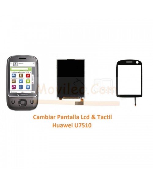 Cambiar Pantalla Tactil y Lcd Huawei U7510 - Imagen 1