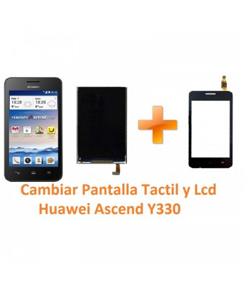 Cambiar Pantalla Táctil y Lcd Display Huawei Ascend Y330 - Imagen 1