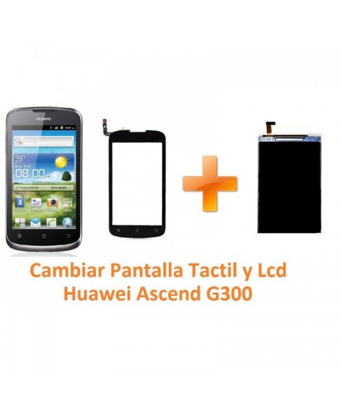 Cambiar Pantalla Táctil Cristal y Lcd Huawei Ascend G300 - Imagen 1