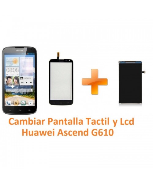 Cambiar Pantalla Táctil Cristal y Lcd Huawei Ascend G610 - Imagen 1