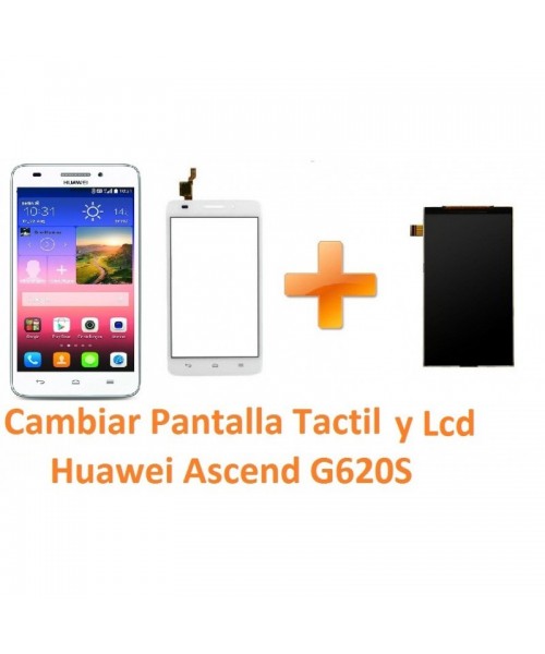 Cambiar Pantalla Táctil Cristal y Lcd Huawei Ascend G620S - Imagen 1