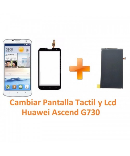 Cambiar Pantalla Táctil Cristal y Lcd Huawei Ascend G730 - Imagen 1