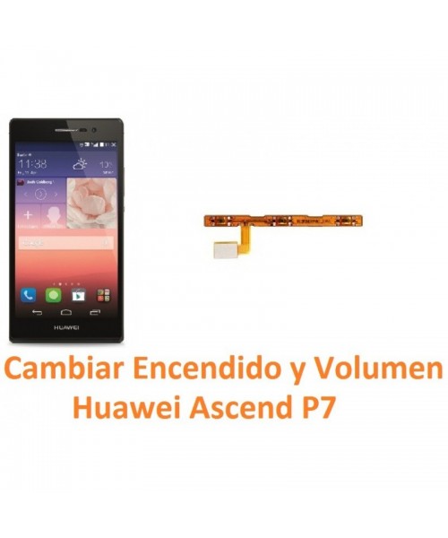 Cambiar Botón Encendido y Volumen Huawei Ascend P7 - Imagen 1