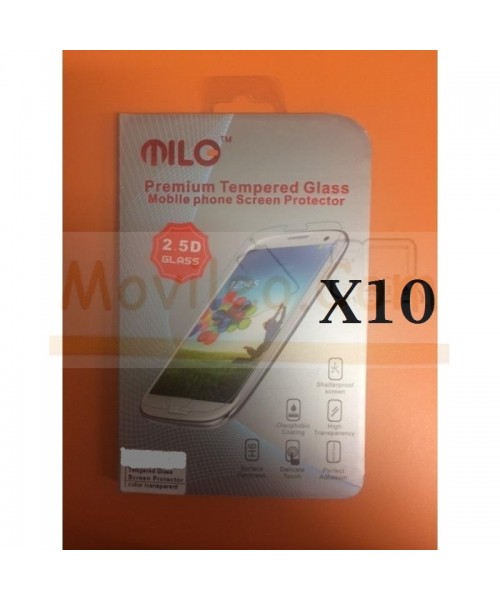 Lote 10 Protectores Cristal Templado Milo de 2.5D para Huawei Ascend G7 - Imagen 1
